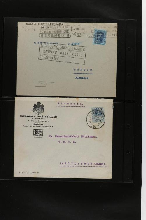 ° ✉ ESPAÑA. PERFORADOS (PERFINS). Colección de 1880 a 1980. 