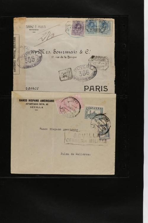 ° ✉ ESPAÑA. PERFORADOS (PERFINS). Colección de 1880 a 1980. 