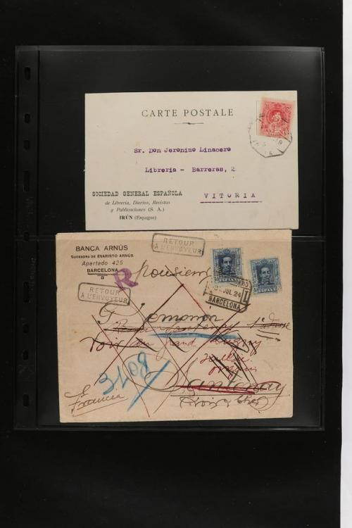 ° ✉ ESPAÑA. PERFORADOS (PERFINS). Colección de 1880 a 1980. 