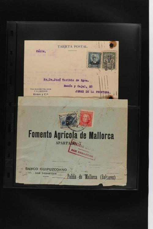 ° ✉ ESPAÑA. PERFORADOS (PERFINS). Colección de 1880 a 1980. 