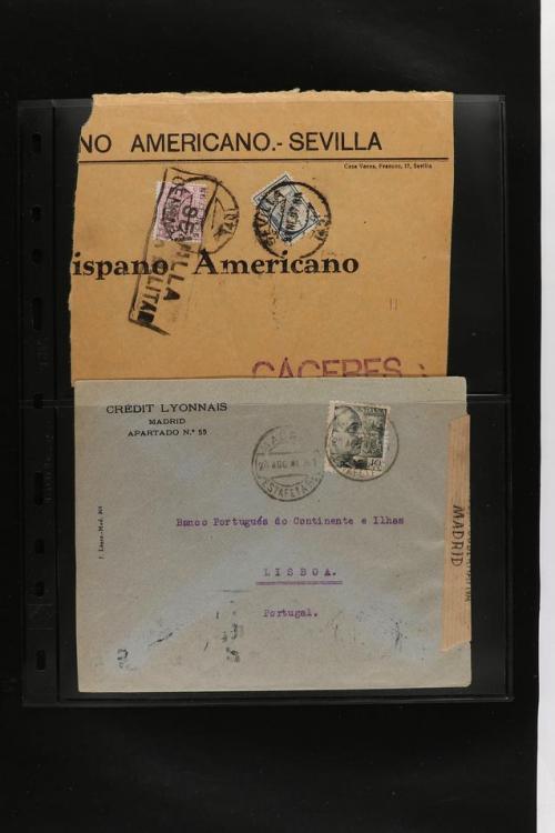 ° ✉ ESPAÑA. PERFORADOS (PERFINS). Colección de 1880 a 1980. 