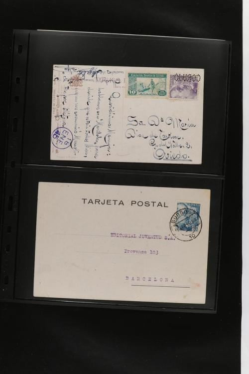 ° ✉ ESPAÑA. PERFORADOS (PERFINS). Colección de 1880 a 1980. 