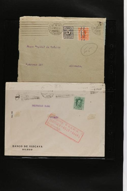 ° ✉ ESPAÑA. PERFORADOS (PERFINS). Colección de 1880 a 1980. 