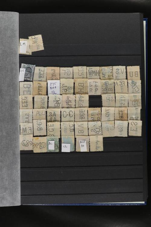 ° ✉ ESPAÑA. PERFORADOS (PERFINS). Colección de 1880 a 1980. 