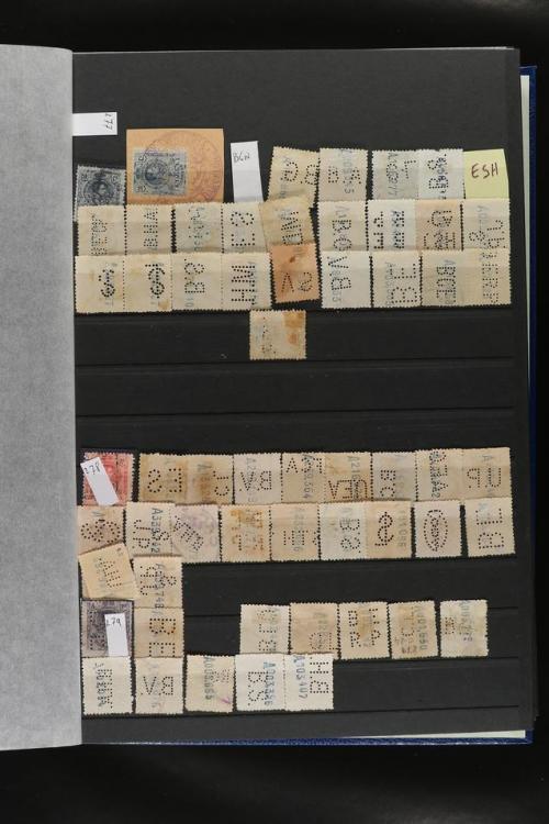 ° ✉ ESPAÑA. PERFORADOS (PERFINS). Colección de 1880 a 1980. 
