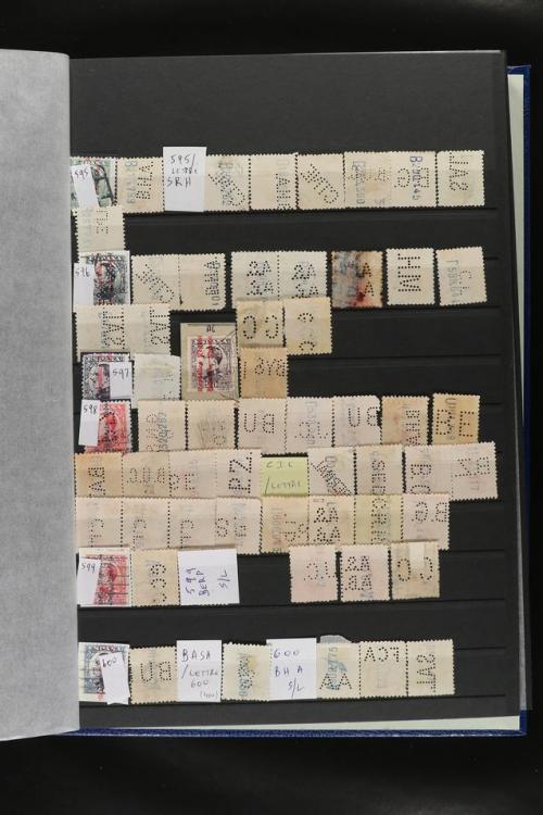 ° ✉ ESPAÑA. PERFORADOS (PERFINS). Colección de 1880 a 1980. 