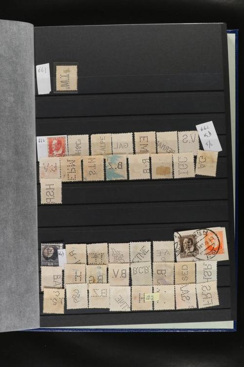 ° ✉ ESPAÑA. PERFORADOS (PERFINS). Colección de 1880 a 1980. 