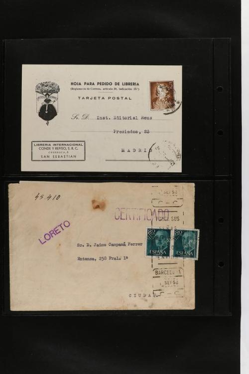 ° ✉ ESPAÑA. PERFORADOS (PERFINS). Colección de 1880 a 1980. 