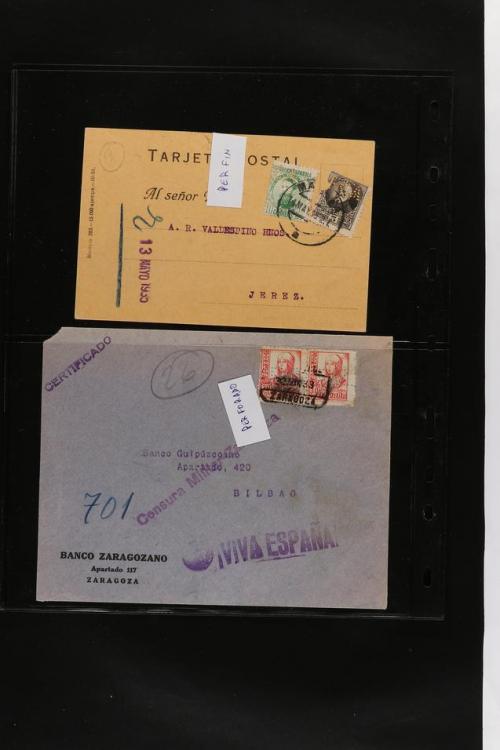 ° ✉ ESPAÑA. PERFORADOS (PERFINS). Colección de 1880 a 1980. 