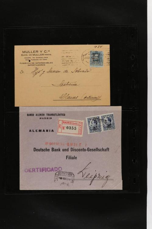 ° ✉ ESPAÑA. PERFORADOS (PERFINS). Colección de 1880 a 1980. 