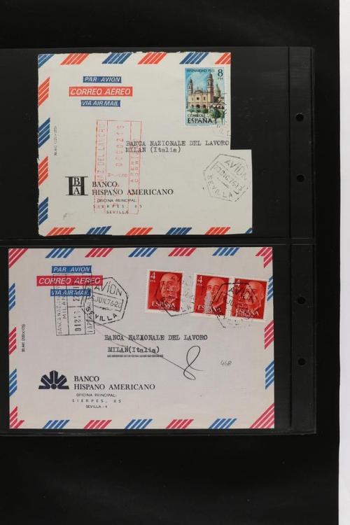 ° ✉ ESPAÑA. PERFORADOS (PERFINS). Colección de 1880 a 1980. 