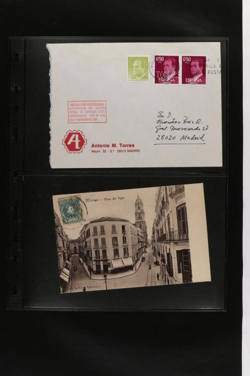 ° ✉ ESPAÑA. PERFORADOS (PERFINS). Colección de 1880 a 1980. 