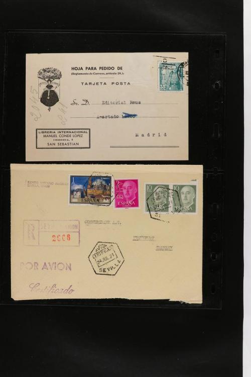 ° ✉ ESPAÑA. PERFORADOS (PERFINS). Colección de 1880 a 1980. 