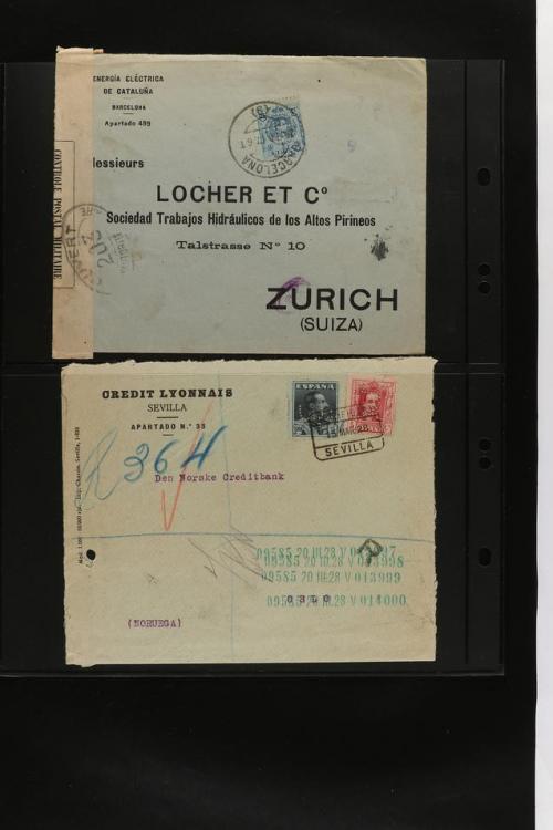 ° ✉ ESPAÑA. PERFORADOS (PERFINS). Colección de 1880 a 1980. 