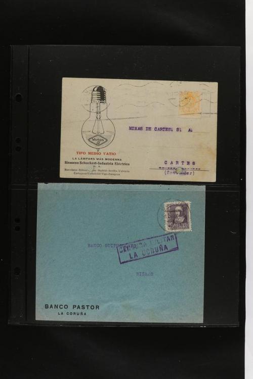 ° ✉ ESPAÑA. PERFORADOS (PERFINS). Colección de 1880 a 1980. 