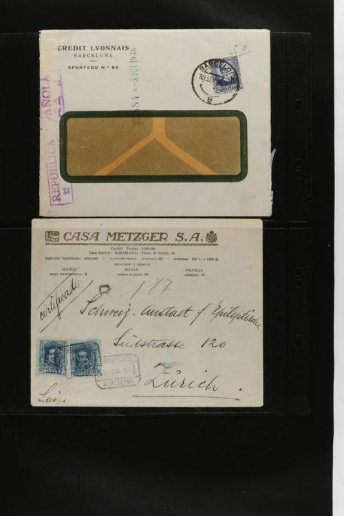 ° ✉ ESPAÑA. PERFORADOS (PERFINS). Colección de 1880 a 1980. 