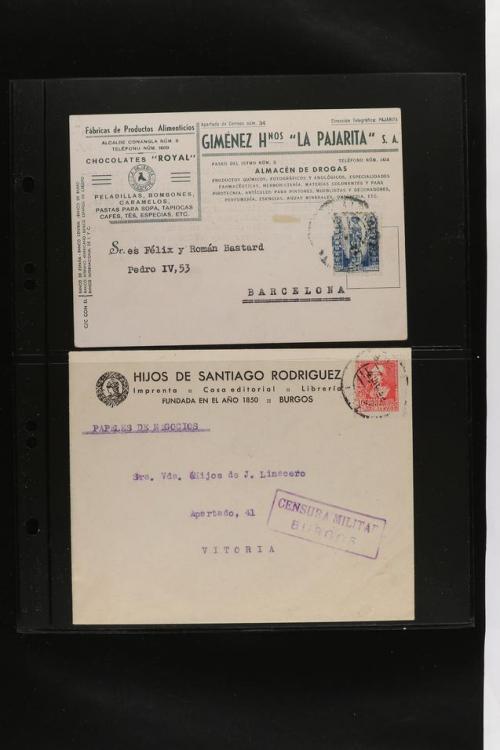 ° ✉ ESPAÑA. PERFORADOS (PERFINS). Colección de 1880 a 1980. 