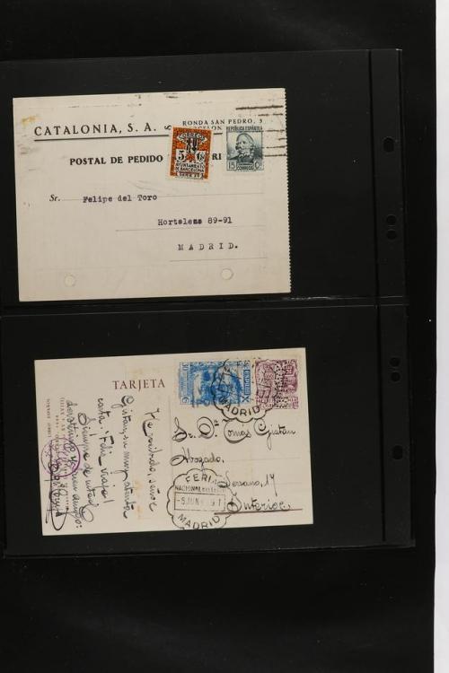 ° ✉ ESPAÑA. PERFORADOS (PERFINS). Colección de 1880 a 1980. 