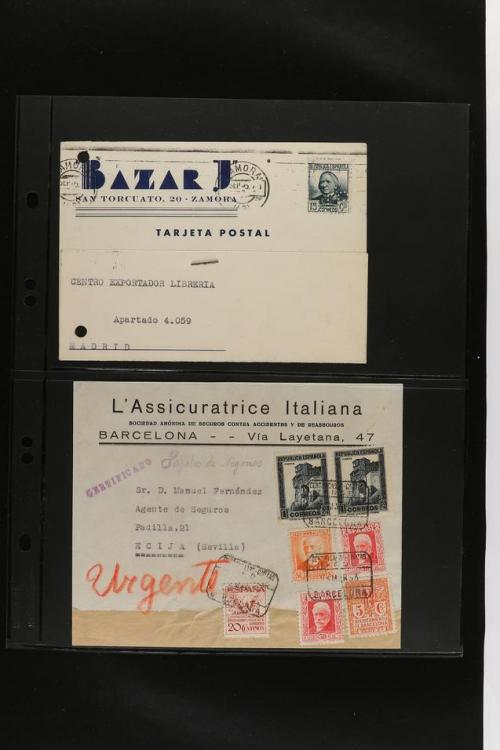 ° ✉ ESPAÑA. PERFORADOS (PERFINS). Colección de 1880 a 1980. 