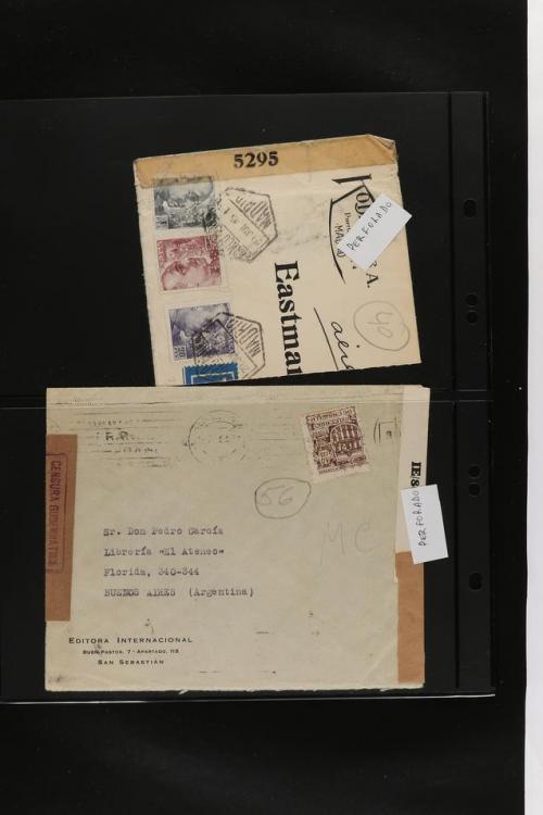 ° ✉ ESPAÑA. PERFORADOS (PERFINS). Colección de 1880 a 1980. 