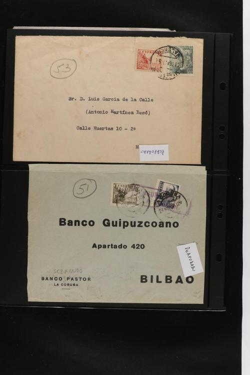 ° ✉ ESPAÑA. PERFORADOS (PERFINS). Colección de 1880 a 1980. 