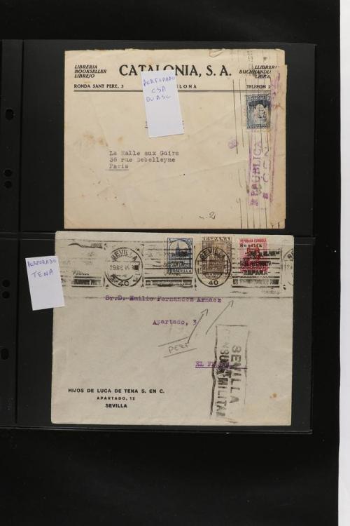 ° ✉ ESPAÑA. PERFORADOS (PERFINS). Colección de 1880 a 1980. 