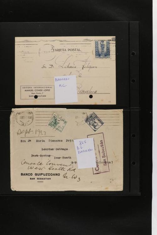 ° ✉ ESPAÑA. PERFORADOS (PERFINS). Colección de 1880 a 1980. 