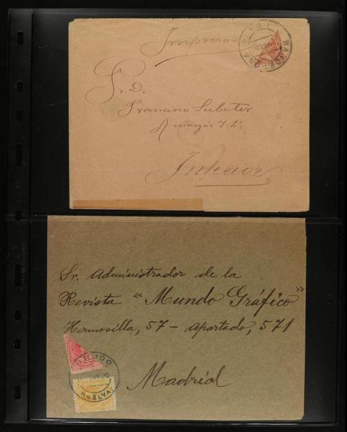 ✉ LOTES y COLECCIONES. SELLOS BISECTADOS. Conjunto de 34 car