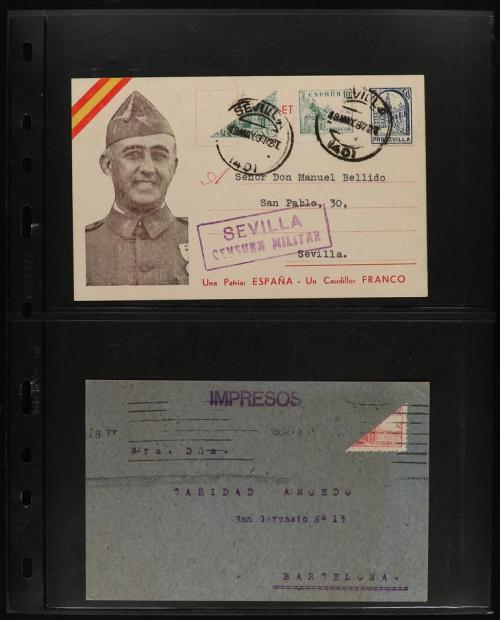 ✉ LOTES y COLECCIONES. SELLOS BISECTADOS. Conjunto de 34 car