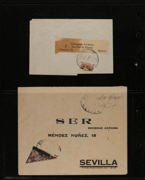 ✉ LOTES y COLECCIONES. SELLOS BISECTADOS. Conjunto de 34 car