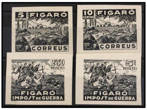 ESPAÑA GUERRA CIVIL. FIGARÓ. SERIE COMPLETA en color negro, 