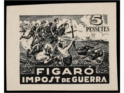 ESPAÑA GUERRA CIVIL. FIGARÓ. SERIE COMPLETA en color negro, 