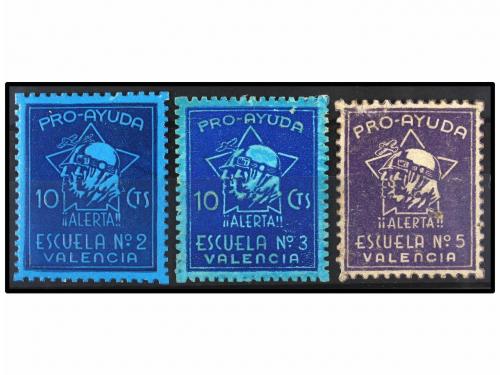 ESPAÑA GUERRA CIVIL. VALENCIA. PRO-AYUDA ESCUELAS. Tres viñe