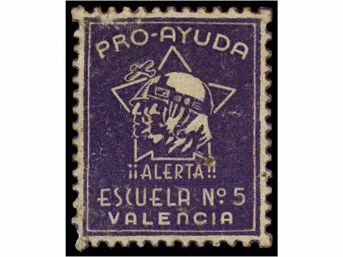 ESPAÑA GUERRA CIVIL. VALENCIA. PRO-AYUDA ESCUELAS. Tres viñe