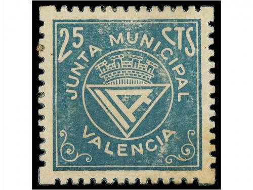 ESPAÑA GUERRA CIVIL. VALENCIA. I.R. 25 cts. verde (All. 69).