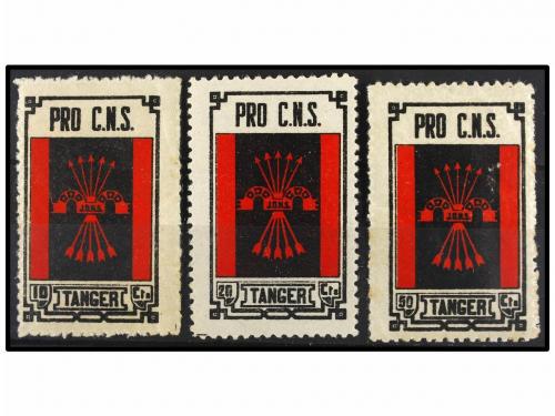 ESPAÑA GUERRA CIVIL. TANGER. PRO C.N.S. 10 cts., 20 cts. y 5