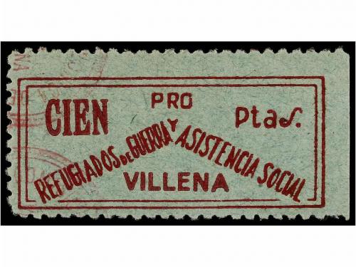 ESPAÑA GUERRA CIVIL. VILLENA. PRO REFUGIADOS. 100 pts. carmí