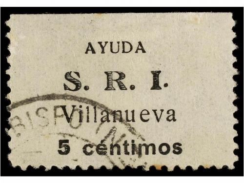 ESPAÑA GUERRA CIVIL. VILLANUEVA DEL ARZOBISPO. S.R.I. 5 cts.