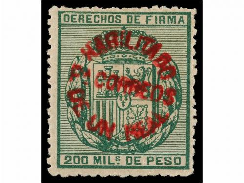 * FILIPINAS. Ed. 66AI. 1 real s. 200 mils. verde. Sello de D