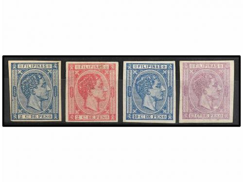* FILIPINAS. Ed. 34s, 35s, 37s, 38s. Cuatro sellos SIN DENTA