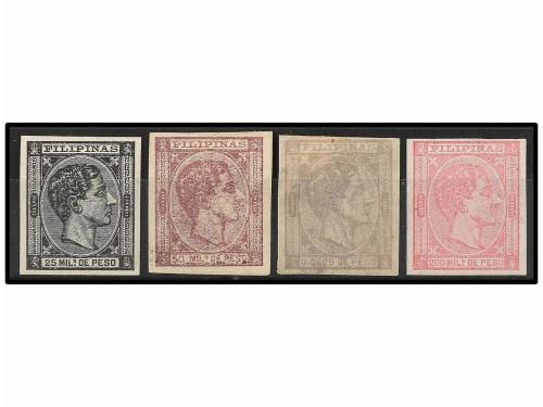 * FILIPINAS. Ed. 41s, 43s, 44s, 49s. Cuatro sellos SIN DENTA