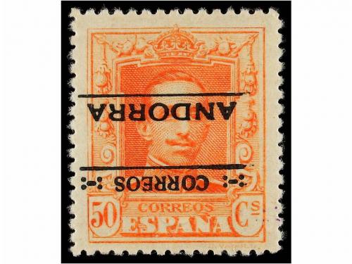 * ANDORRA. Ed. 6hi, 7hi, 9hi. 25 cts. rojo, 30 cts. castaño 