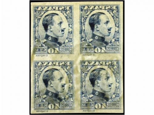 ** ESPAÑA. Ed. 497s. 40 cts. azul. Bloque de cuatro SIN DENT