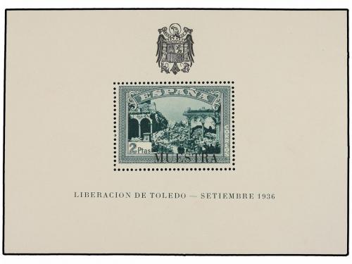 ** ESPAÑA. Ed. 836/37. HB, habilitación MUESTRA y ESCUDO DE