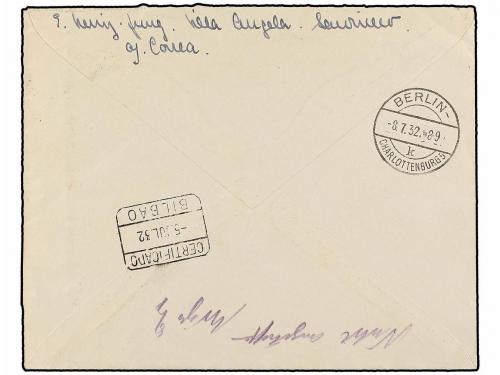 ¿ ESPAÑA. Ed. 614/19. 1932. SANTANDER a ALEMANIA. Serie comp