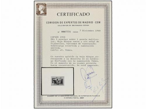 ** ESPAÑA. Ed. 766nhi. HB. Aéreo + 5 pts. HABILITACIÓN INVER