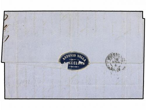 ✉ ESPAÑA. Ed. 64dpa. 1864. BARCELONA a REUS. Carta completa 