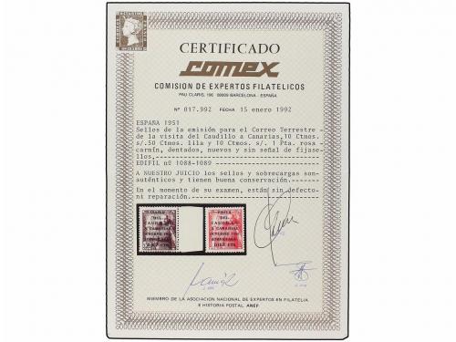 ** ESPAÑA. Ed. 1083A/B y 1090/91. CAUDILLO A CANARIAS. Serie