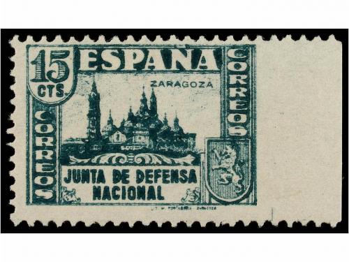 ** ESPAÑA. Ed. 806smd y smi. 15 cts. verde. Dos sellos SIN D