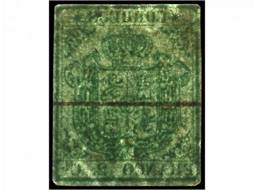 ° ESPAÑA. Ed. 32C. NO EMITIDO. 2 cuartos verde sobre papel a